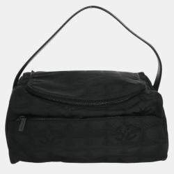 مملوكة مسبقًا حقيبة شانيل بلاك جاكار نايلون فانتي للسفر