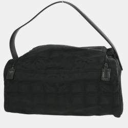 مملوكة مسبقًا حقيبة شانيل بلاك جاكار نايلون فانتي للسفر