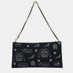 مملوكة مسبقًا Chanel Navy Canvas Icon Chain Handbag