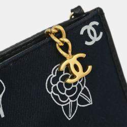 مملوكة مسبقًا Chanel Navy Canvas Icon Chain Handbag