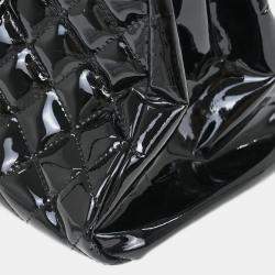 Pre Owned حقيبة شانيل سوداء جلد براءات كبيرة موديل مادموزيل بولينج