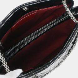 Pre Owned حقيبة شانيل سوداء جلد براءات كبيرة موديل مادموزيل بولينج