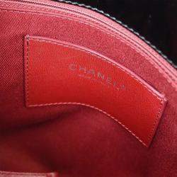 Pre Owned حقيبة شانيل سوداء جلد براءات كبيرة موديل مادموزيل بولينج