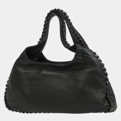 مملوكة مسبقًا Chanel Black Calfskin Around Chain Hobo Handbag