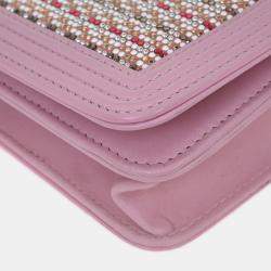 مملوكة مسبقًا Chanel Pink Lambskin Rhinestone WOC Wallet On Chain