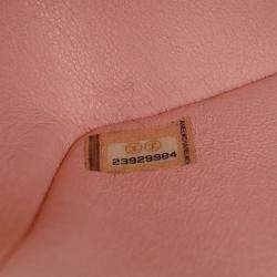 Pre Owned Chanel Pink Satin Cuba Cigare Print Shoulder Bag