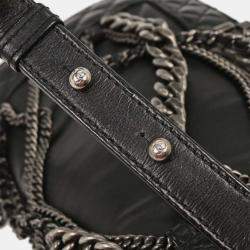 Pre Owned Boy Chanel Black Lambskin Medium Shoulder Bag