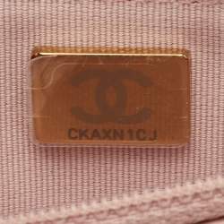 مملوكة مسبقًا Chanel 19 Flap Pink Quilted Leather Wallet On Chain