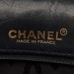 Pre Owned Chanel Black Wild Stitch Surpique Quilted Leather Bag