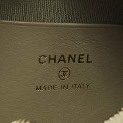 Pre Owned حقيبة شانيل كلاسيك سلسلة أخضر فاتح مطعمة جلد كافيار هوبو