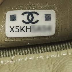 Pre Owned حقيبة شانيل كلاسيك سلسلة أخضر فاتح مطعمة جلد كافيار هوبو