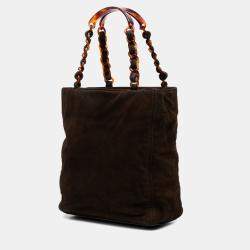 Pre Owned Chanel Brown CC Suede Tote