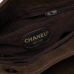 Pre Owned Chanel Brown CC Suede Tote