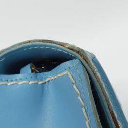 Pre Owned Chanel Blue Leather Shoulder Bag