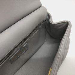 Pre Owned حقيبة يد/كتف شانيل ماتيلسي جلد الحمل رمادي