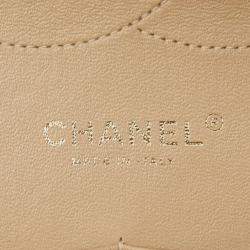 Pre Owned حقيبة كتف سلسلة شانيل كوكو مارك ماتلاس 30 مع غطاء مزدوج من جلد كافيار بيج