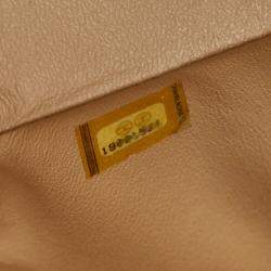 Pre Owned حقيبة كتف سلسلة شانيل كوكو مارك ماتلاس 30 مع غطاء مزدوج من جلد كافيار بيج