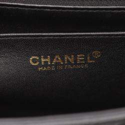 مملوكة مسبقًا حقيبة شانيلا ديسا ماتلاسي ٣٠ غطاء مفرد كتف جلد عجل محبب أسود