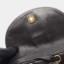 Pre Owned حقيبة ظهر شانيل ماتيلاس جلد الخروف أسود