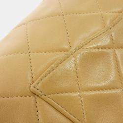 Pre Owned حقيبة كتف شانيل جلد بيج