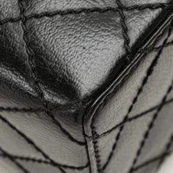 Pre Owned حقيبة شانيل سلسلة ماتلاس كوكو مارك سوداء جلد فانتيتي