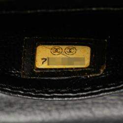 Pre Owned حقيبة شانيل سلسلة ماتلاس كوكو مارك سوداء جلد فانتيتي