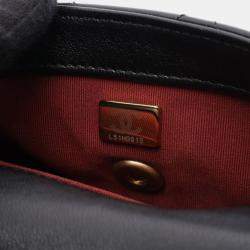 Pre Owned Chanel Matelasse Shoulder Bag Lambskin Leather Black