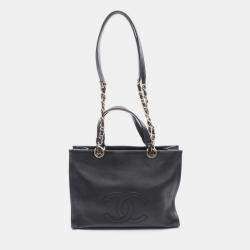 مملوكة مسبقًا Chanel Coco Mark Shoulder Bag Leather Black