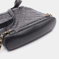 Pre Owned حقيبة ظهر شانيل ماتيلاسي جلد عجل أسود