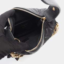 Pre Owned حقيبة شانيل جلد عجل سوداء ماتلاسية