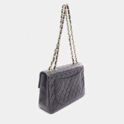 مملوكة مسبقًا Chanel Deca Matelasse 34 Black Lambskin Leather Shoulder Bag