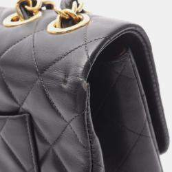 مملوكة مسبقًا Chanel Deca Matelasse 34 Black Lambskin Leather Shoulder Bag