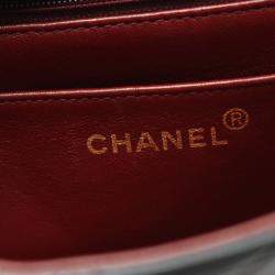 Pre Owned Chanel Matelasse Diana Flap Shoulder Bag Lambskin (Sheepskin) Black