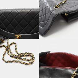 Pre Owned Chanel Matelasse Diana Flap Shoulder Bag Lambskin (Sheepskin) Black