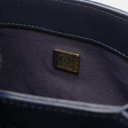 مملوكة مسبقًا حقيبة كتف شانيل ماتلاسي جلد وشامواه أزرق بحري