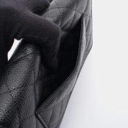 مملوكة مسبقًا حقيبة كتف شانيل ماتيلاسيه جلد عجل أسود