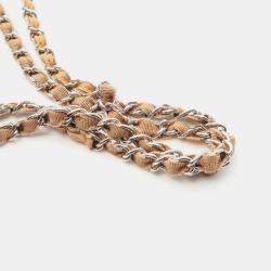 مملوكة مسبقًا حقيبة كتف شانيل ماتيلاسي قماش دنيم أزرق وبني