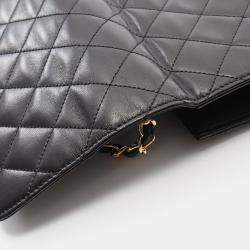 مملوكة مسبقًا حقيبة كتف شانيل ماتلاس فلاب واحدة جلد الفخذ أسود