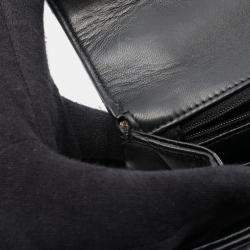 Pre Owned حقيبة شانيل ماتيلاسي مقبض علوي جلد خراف أسود