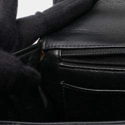 Pre Owned حقيبة شانيل ماتيلاسي مقبض علوي جلد خراف أسود