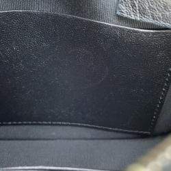 Pre Owned Chanel Chain Shoulder Bag Matelasse Coco Mark Clutch Lambskin Black And White