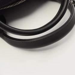 مملوكة مسبقًا Chanel Deauville Bowling Bag Shoulder Canvas Leather Black