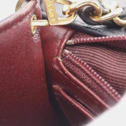 Pre Owned Chanel Matelasse Diana Flap Shoulder Bag Lambskin (Sheepskin) Black