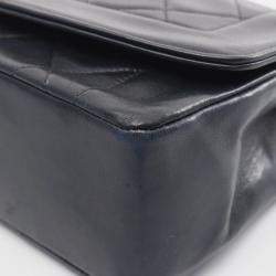 Pre Owned Chanel Matelasse Diana Flap Shoulder Bag Lambskin (Sheepskin) Black