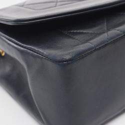 Pre Owned Chanel Matelasse Diana Flap Shoulder Bag Lambskin (Sheepskin) Black