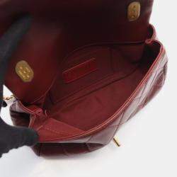 مملوكة مسبقًا حقيبة كتف شانيل ماتيلسي جلد الحمل بوردو