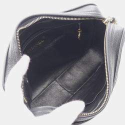 Pre Owned Chanel Triple Coco Mark Shoulder Bag Caviar Skin (Grained Calf) Black