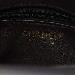 Pre Owned Chanel Coco Mark Shoulder Bag Fabric Leather Gray