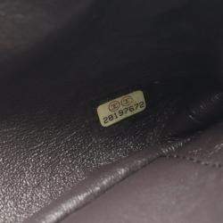 Pre Owned Chanel Coco Mark Shoulder Bag Fabric Leather Gray