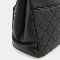 مملوكة مسبقًا Chanel Matelasse Small Handbag With Chain Shoulder Strap Caviar Skin Black